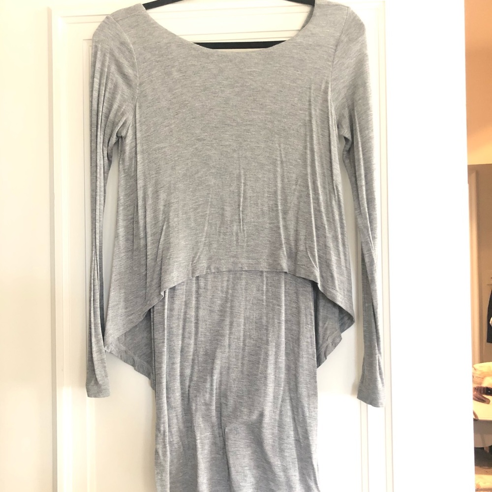 BCBG Gray Dress long sleeve Gray size XS